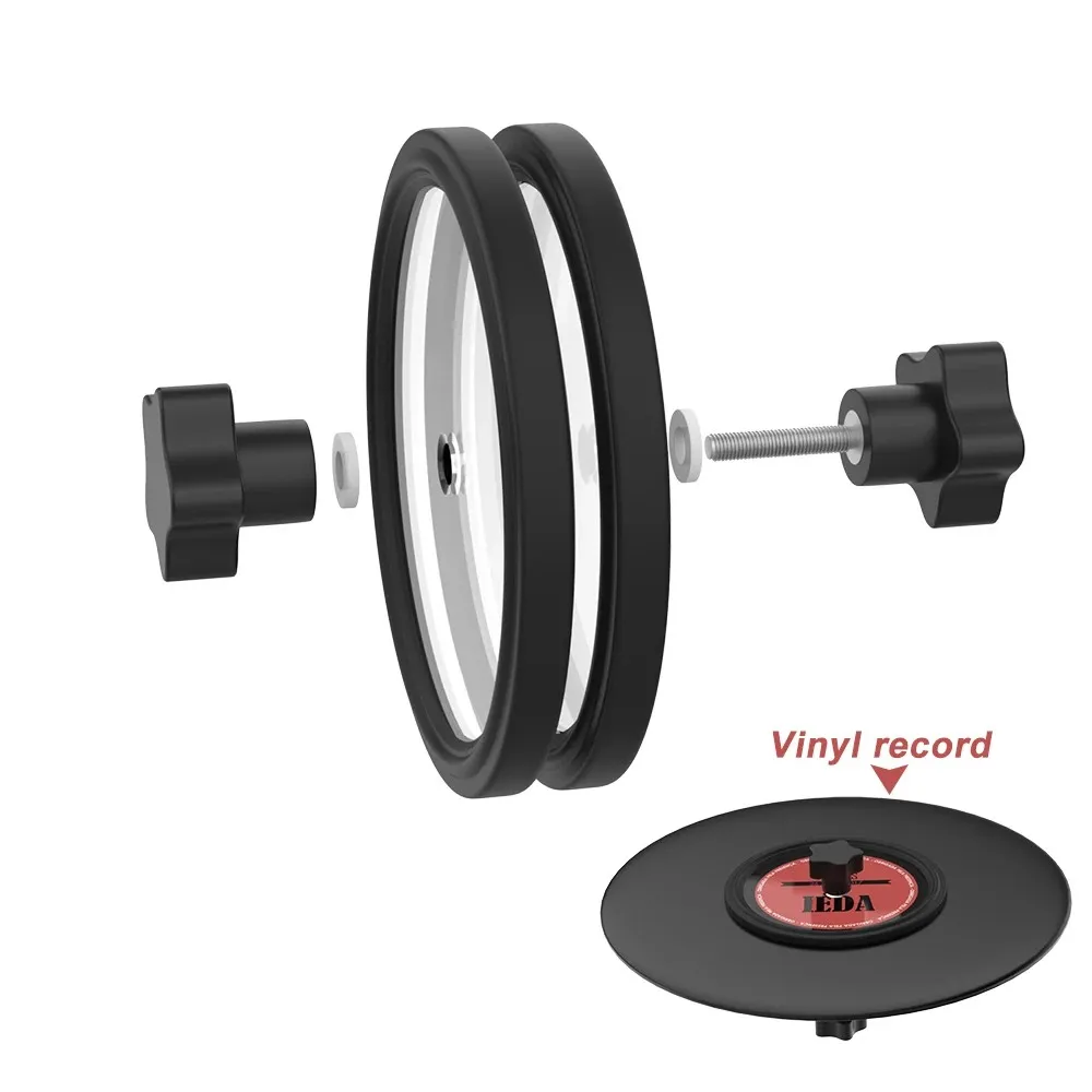 LP 7-12 Inch Vinyl Record Label Saver Cleaning Care Clamp Waterproof Protector with Handles thumbnail 4