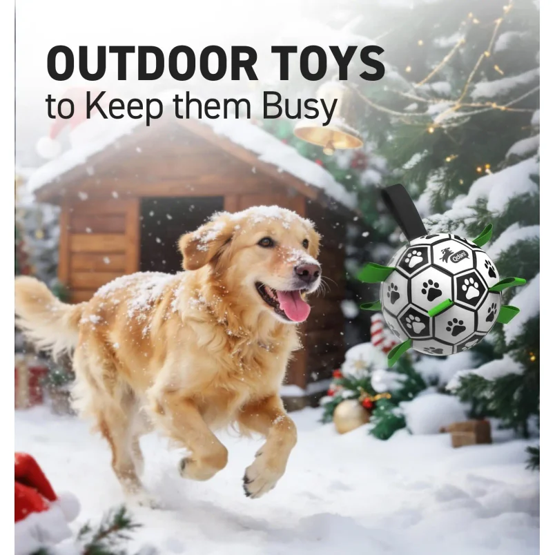 Dog Toys Balls, Dog Soccer Ball with Straps, Dog Birthday Gifts, Herding Ball, Durable Balls for Small Medium Pet, Puppy Outdoor thumbnail 2