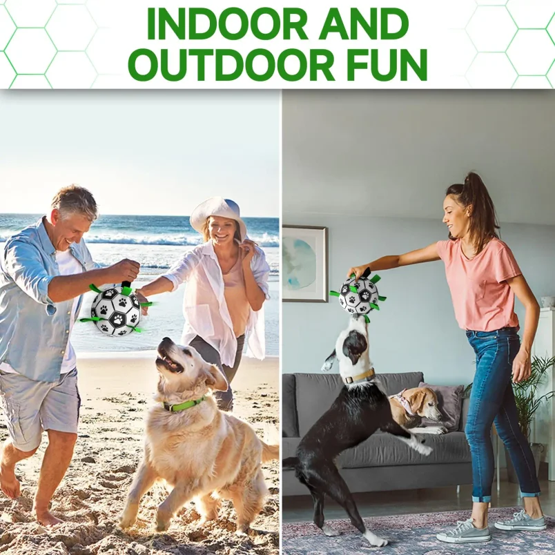 Dog Toys Balls, Dog Soccer Ball with Straps, Dog Birthday Gifts, Herding Ball, Durable Balls for Small Medium Pet, Puppy Outdoor thumbnail 4