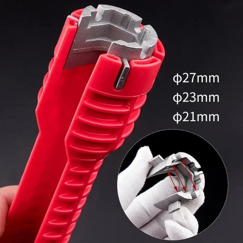 14 In 1 Sink Faucet Wrench Plumbing Repair Tool Anti-Slip Handle Double Head Wrench Bathroom Plumbing Water Heater Spanner Tool thumbnail 3