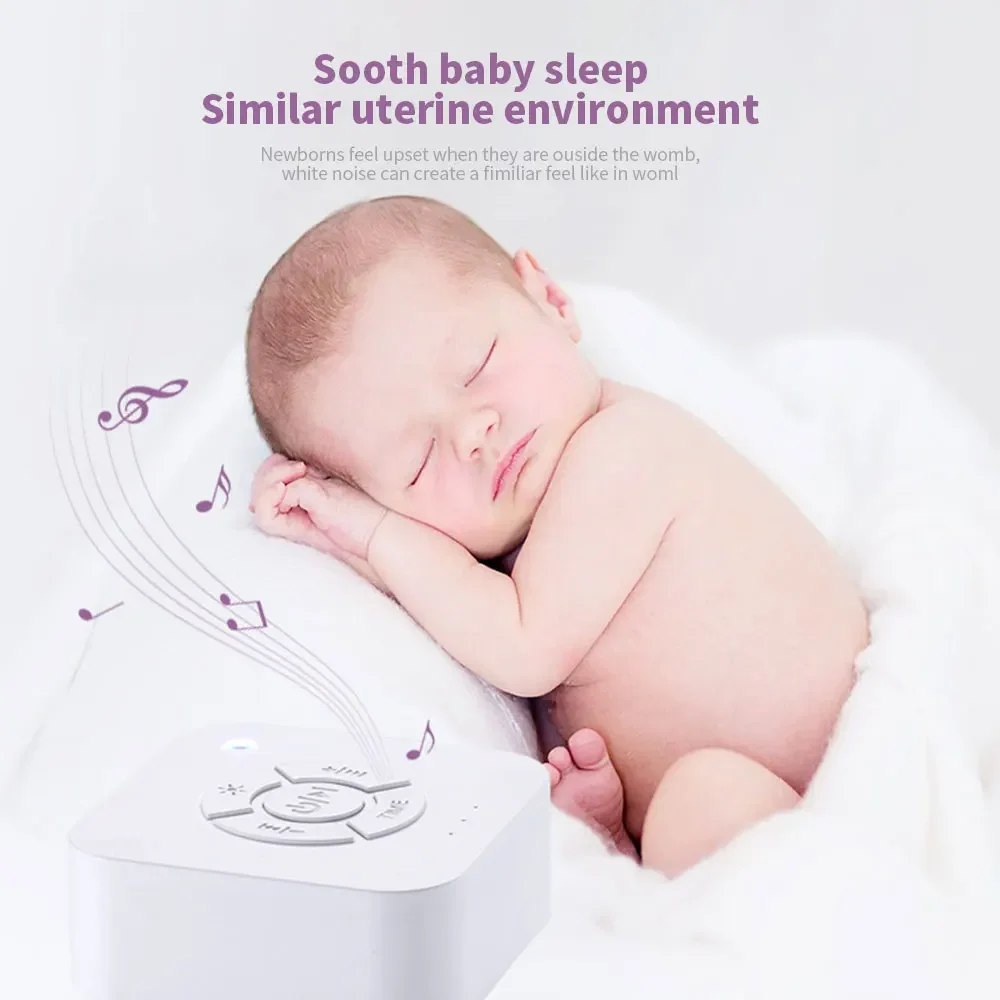 9 Soothing Sounds White Noise Sound Machine Sleep Soother With Breathing Light Timer Type-C Charging For Baby Home Office Travel thumbnail 3