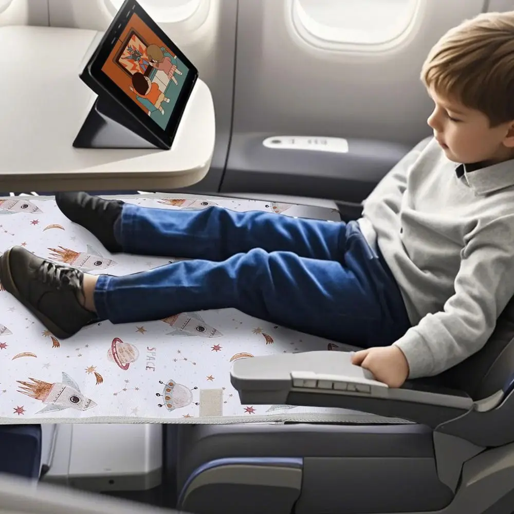Portable Baby Travel Airplane Bed Foot Leg Rest Hammock Style Kids Footrest Bed Comfortable Seat Extender thumbnail 3