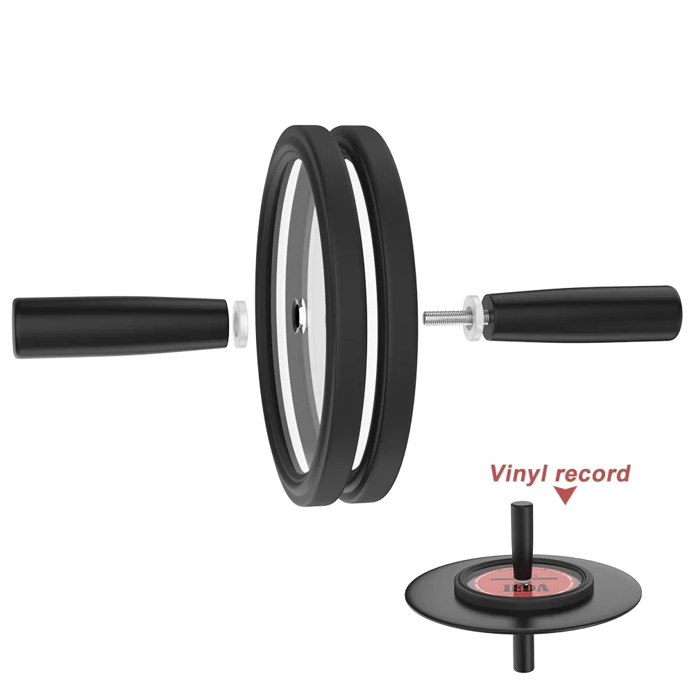 LP 7-12 Inch Vinyl Record Label Saver Cleaning Care Clamp Waterproof Protector with Long Handles thumbnail 3