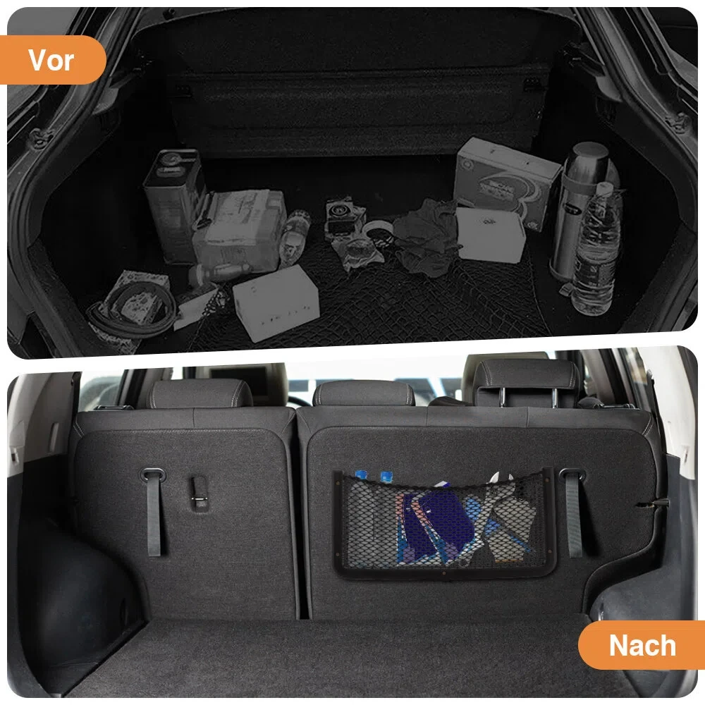 1/2/3pcs Car Storage Mesh Bag Car Mesh Bag Holder with Frame Car Mesh Storage Bag thumbnail 3