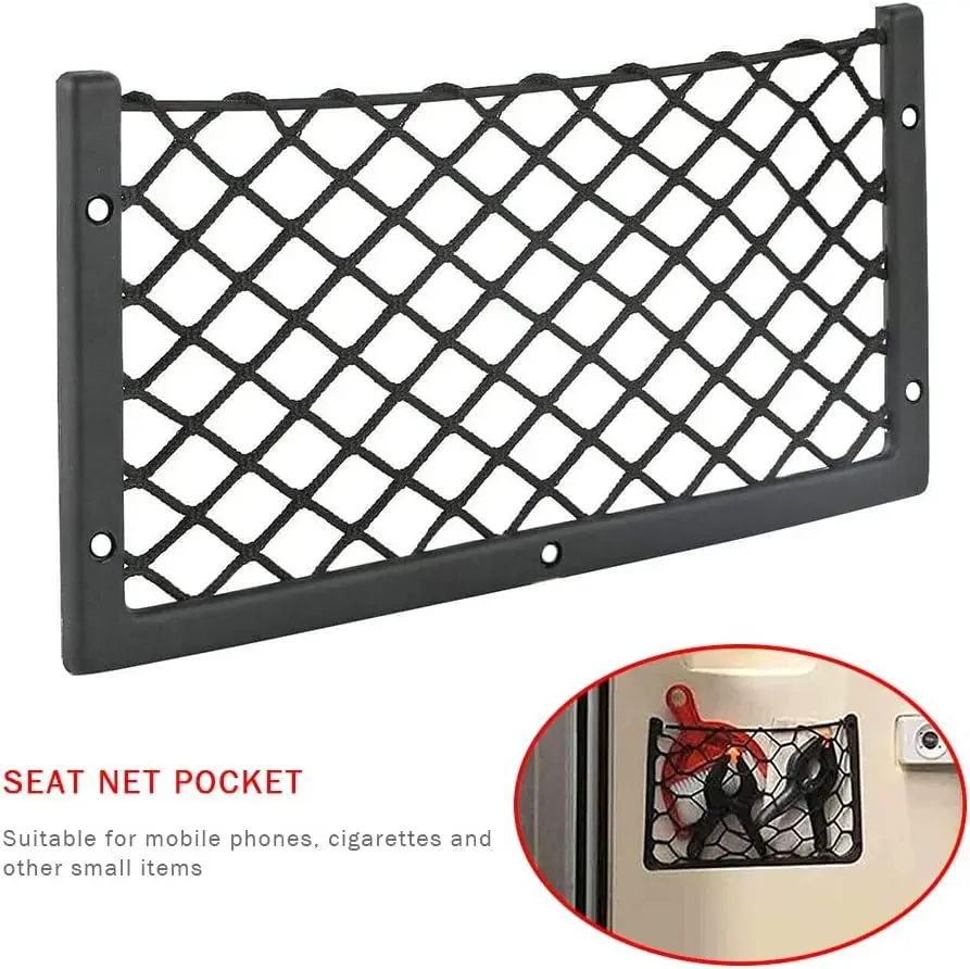 1/2/3pcs Car Storage Mesh Bag Car Mesh Bag Holder with Frame Car Mesh Storage Bag thumbnail 2