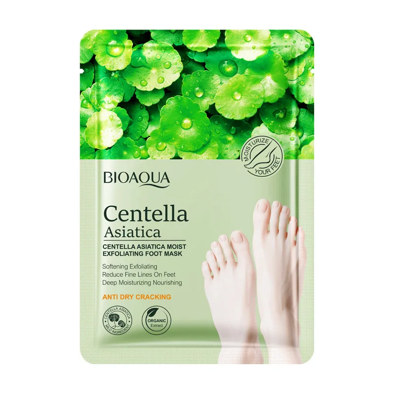 5 Pairs BIOAQUA Asiatic Centella Foot Mask Moisturizing Foot Peeling Mask Exfoliating Feet Spa Pedicure Exfoliant Feet Skin Care thumbnail 6