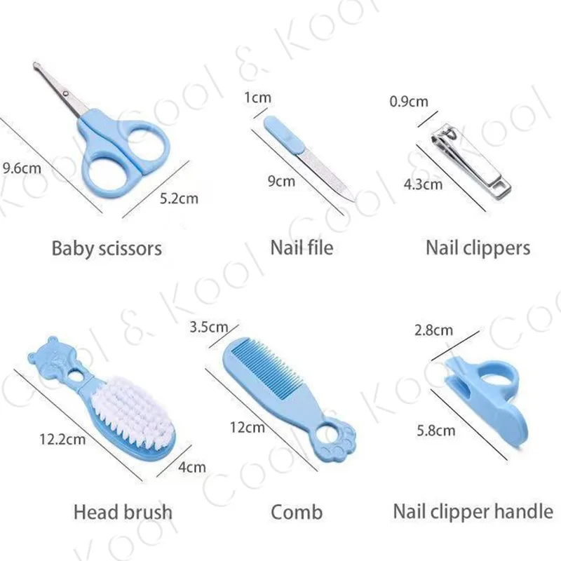 Baby Hygiene & Grooming Kit, 6pc Safe Nail & Hair Care Tool Set for Infant and Toddler Use at Home thumbnail 2