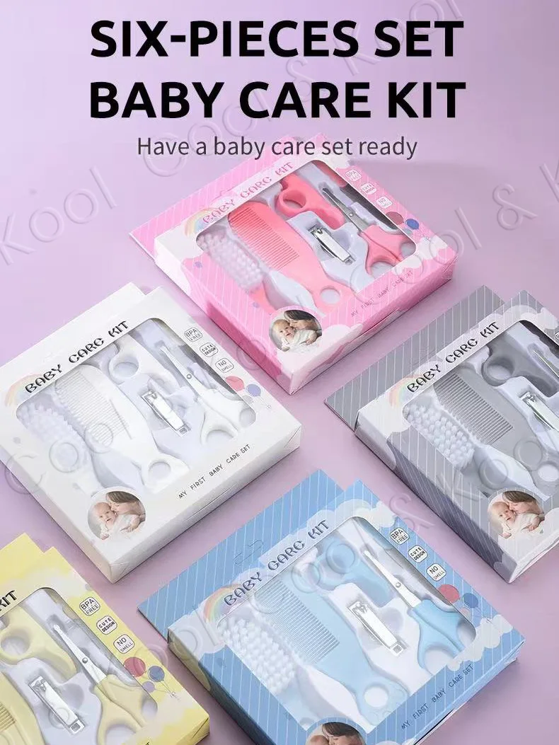 Baby Hygiene & Grooming Kit, 6pc Safe Nail & Hair Care Tool Set for Infant and Toddler Use at Home thumbnail 6