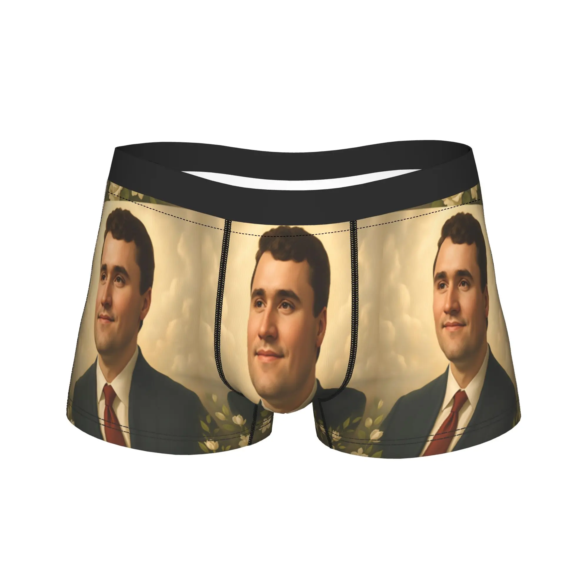 Charlie Kirk Angelic Advocate  Underwear  Funny Panties Printed Boxer Brief For Men 3D Pouch Plus Size Boxershorts