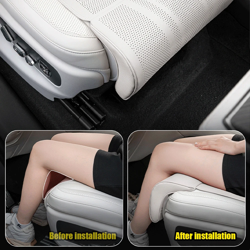 Car Seat Cushion with Leg Support Universal Seat Protection Cover Extension Leg Rest Padding Relieve Fatigue Auto Accessories thumbnail 2