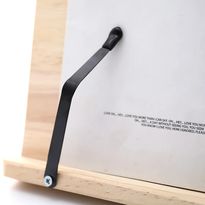 Adjustable Wooden Book Stand Reading Rack for Kids Adults Study Desk with Laptop Tablet Holder thumbnail 5