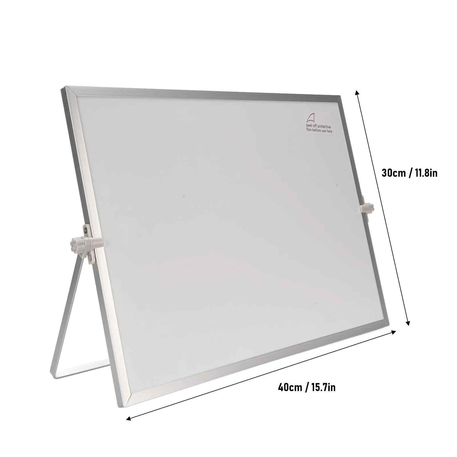 Desktop Memo Whiteboard Double Sided Desktop White Board Portable 360 Degree Rotation Magnetic 3 Layers Paint Coating for Home thumbnail 4