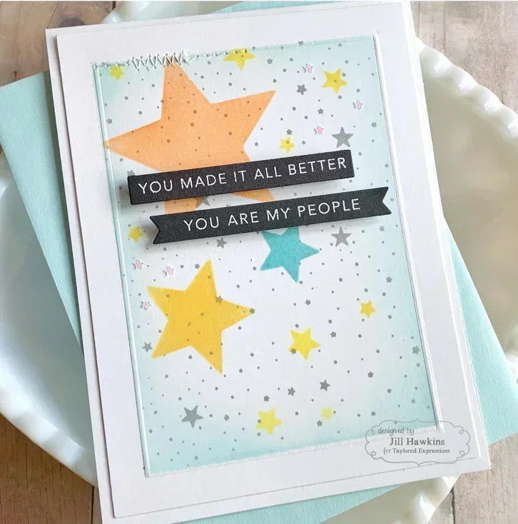 Five-pointed Star and Snowflake Stencil Scrapbook Diary Decoration Embossing Template DIY Greeting Card Handmade for 2025 New thumbnail 2