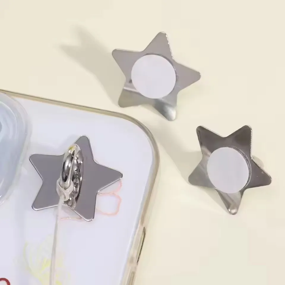 Phone Charm Hook Cell Phone Finger Ring Phone Holder Adhesive Metal Finger Grip Loop Stand for DIY Hanging Pendant Supplies thumbnail 4
