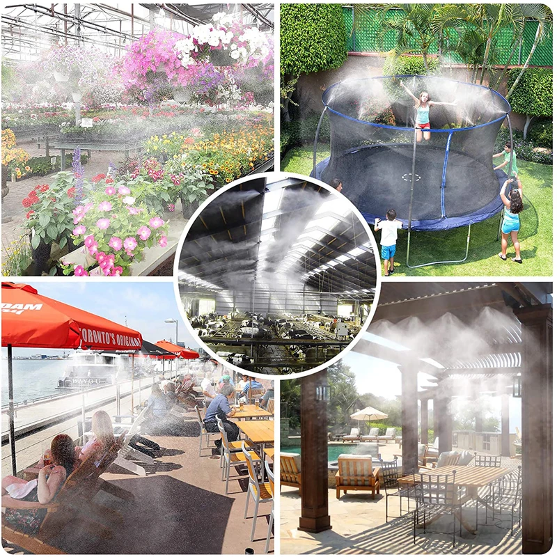 Outdoor Cooling Patio Misting System 6/9/12/15/18M Nebulizer Terrace Mister for Hot Weather Relief thumbnail 6