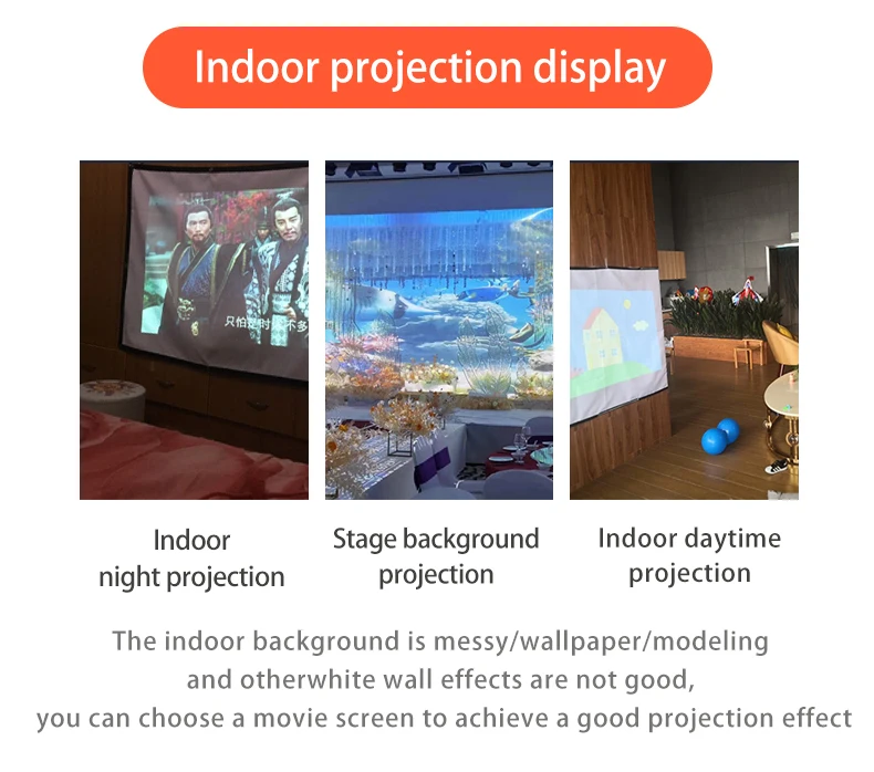 16:9 Multiple Sizes Projector Screen 84 100Inch 120Inch 150 Inch - Portable HD Wrinkle-Resistant for Home Theater Outdoor Office thumbnail 6