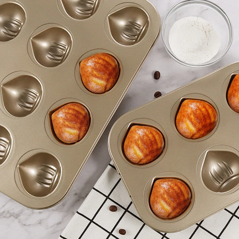 1Pieces Chestnut Shaped Cake Baking Tray Mold Carbon Steel Kitchen Baking Tool Outdoor Tableware thumbnail 2