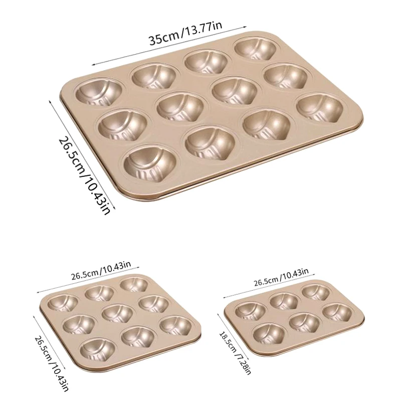1Pieces Chestnut Shaped Cake Baking Tray Mold Carbon Steel Kitchen Baking Tool Outdoor Tableware thumbnail 6