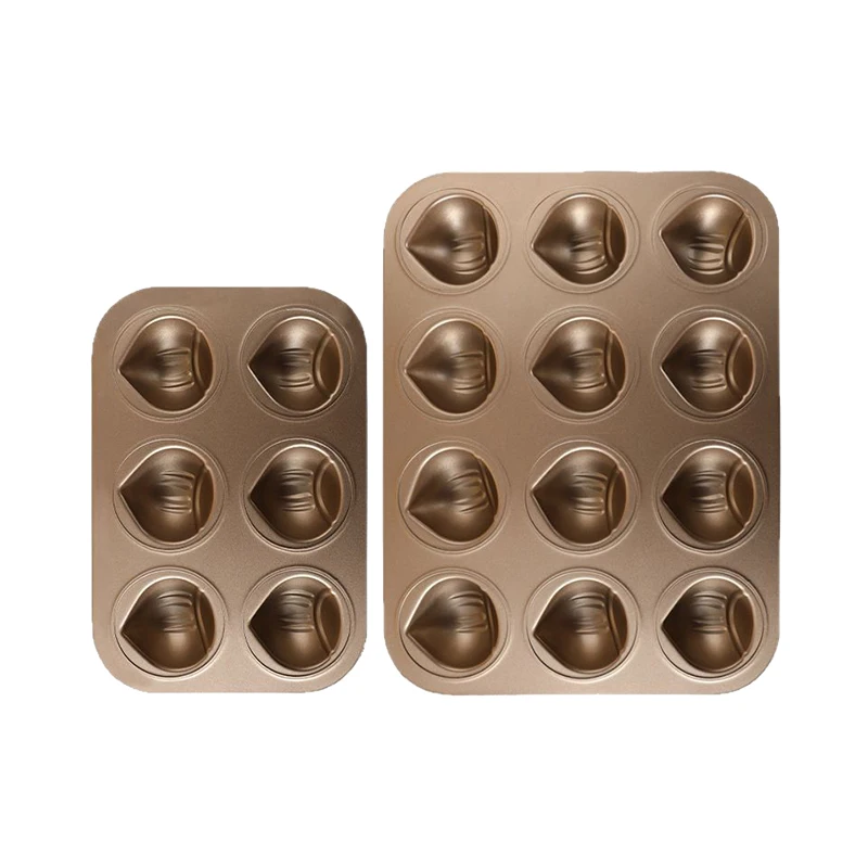 1Pieces Chestnut Shaped Cake Baking Tray Mold Carbon Steel Kitchen Baking Tool Outdoor Tableware thumbnail 3