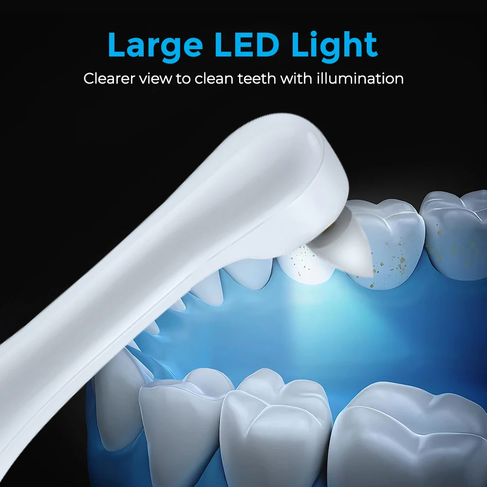 5 Level Electric Teeth Cleaner with 6 Interchangeable Heads LED Light Reduce Teeth Stone Home Dental Care Tools Teeth Instrument thumbnail 3