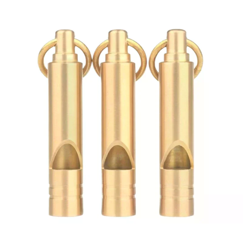 Multifunctional Brass Emergency Survival Whistle Portable Keychain Outdoor Tools Training Whistle For Camping Hiking thumbnail 4