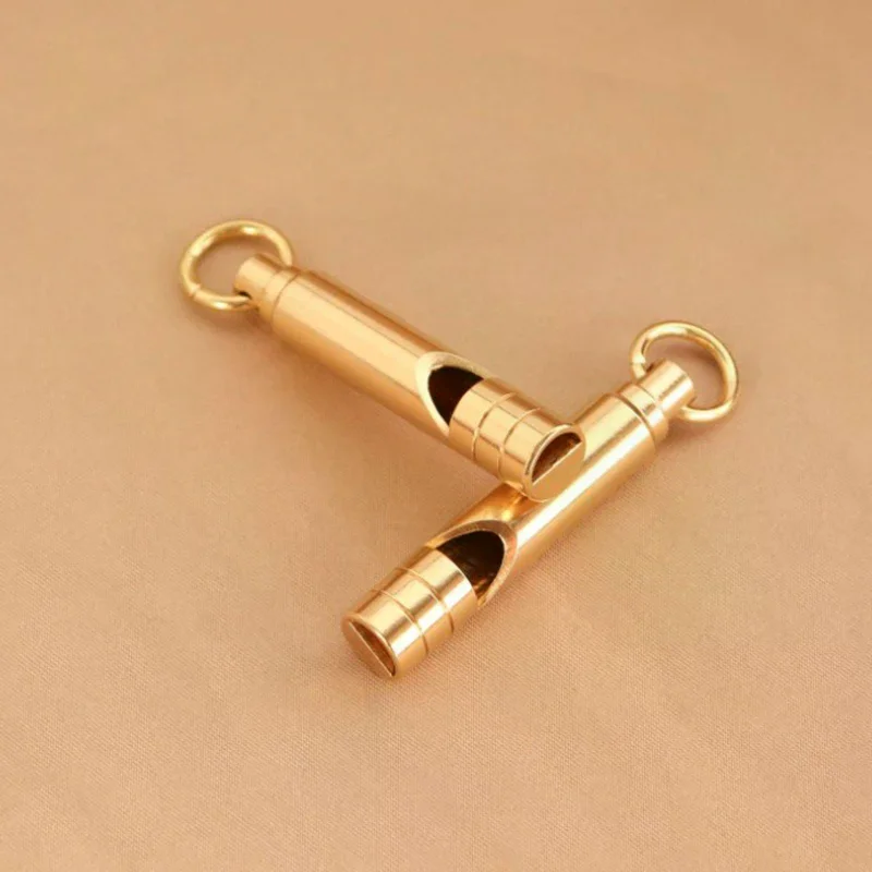Multifunctional Brass Emergency Survival Whistle Portable Keychain Outdoor Tools Training Whistle For Camping Hiking