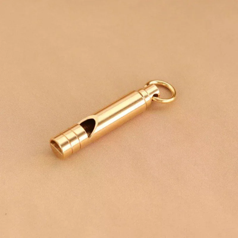 Multifunctional Brass Emergency Survival Whistle Portable Keychain Outdoor Tools Training Whistle For Camping Hiking thumbnail 3