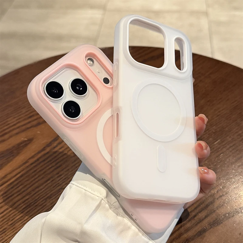 Luxury Candy Color 2 IN 1 Magnetic Case For iPhone 17 Air 16 15 14 13 12 11 Pro Max Plus For Magsafe Wireless Charge Matte Cover thumbnail 4