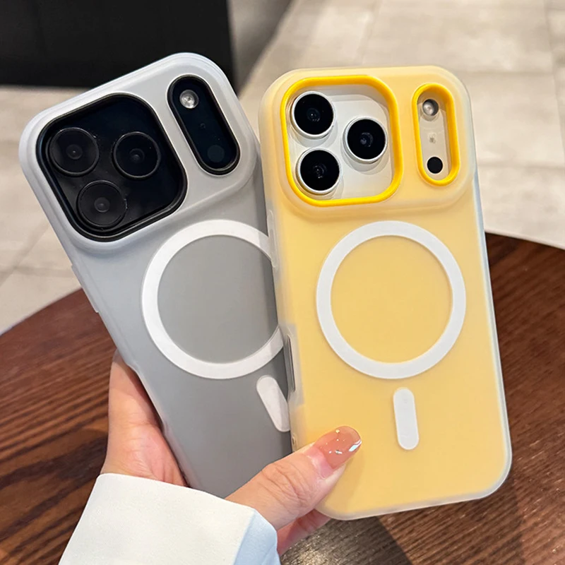 Luxury Candy Color 2 IN 1 Magnetic Case For iPhone 17 Air 16 15 14 13 12 11 Pro Max Plus For Magsafe Wireless Charge Matte Cover thumbnail 5