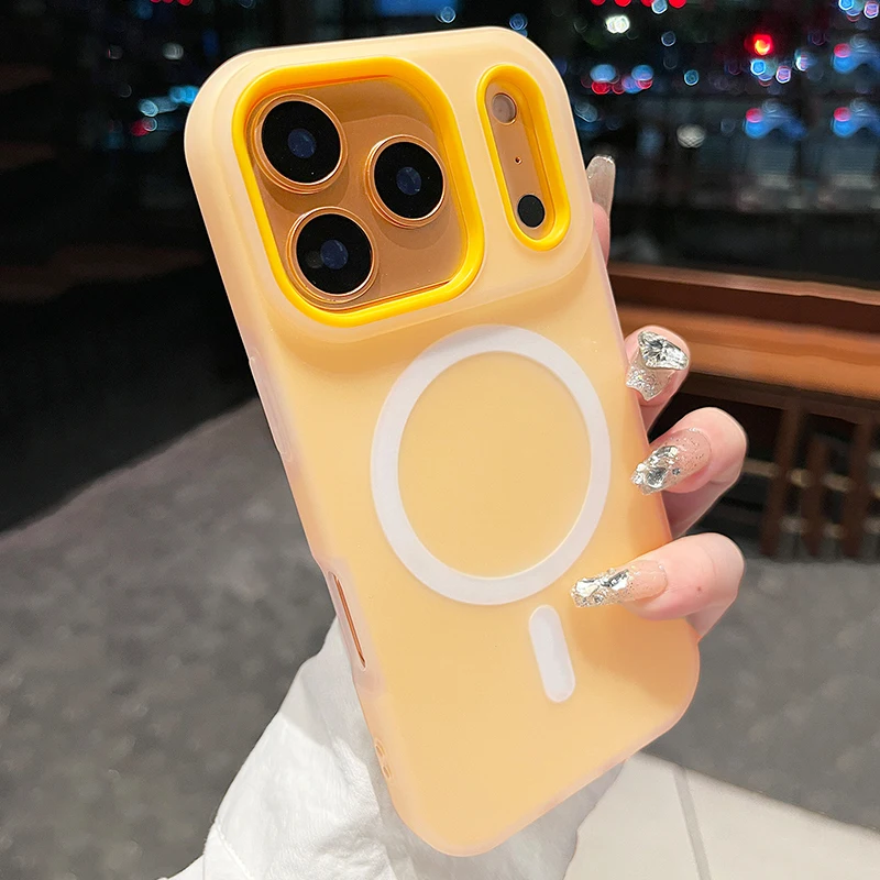 Luxury Candy Color 2 IN 1 Magnetic Case For iPhone 17 Air 16 15 14 13 12 11 Pro Max Plus For Magsafe Wireless Charge Matte Cover thumbnail 6