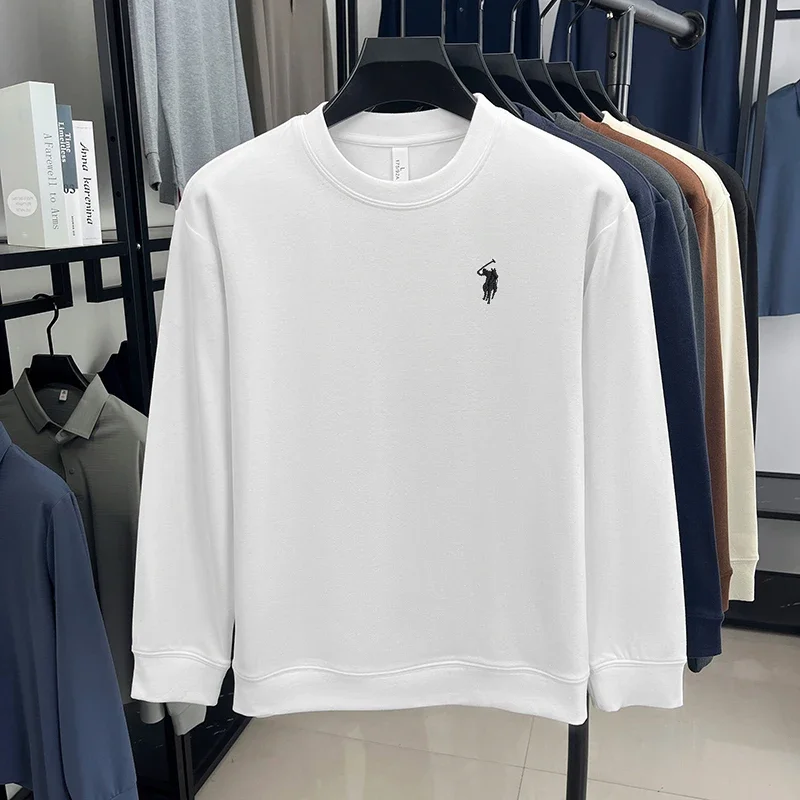 stylish and luxurious crew-neck long-sleeve T-shirt, a refined Paul brand loose-fitting sweatshirt that's trendy for men thumbnail 6