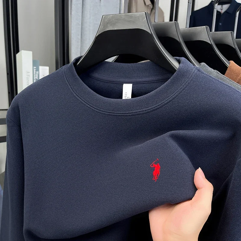 stylish and luxurious crew-neck long-sleeve T-shirt, a refined Paul brand loose-fitting sweatshirt that's trendy for men thumbnail 2