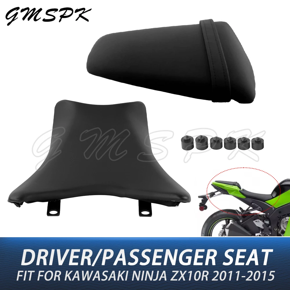 Fit for KAWASAKI NINJA ZX10R ZX-10R 2011-2015 2014 2013 2012 Motorcycle Front Driver Rider Seat Rear Passenger Seat Cushion Pad