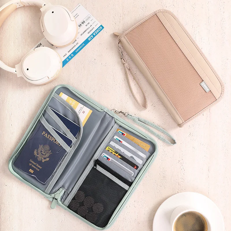 Portable Large Capacity Fashion Passport Bag Handheld Wallet Travel Anti-Theft Swipe Card Bag Nylon Material Unisex Casual Tr... thumbnail 4