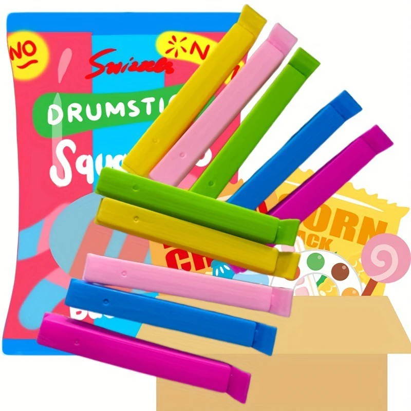 5/10PCS Portable Kitchen Storage Food Snack Seal Sealing Bag Clips Sealer Clamp Plastic Tool Kitchen Food Clips DJ002 thumbnail 2