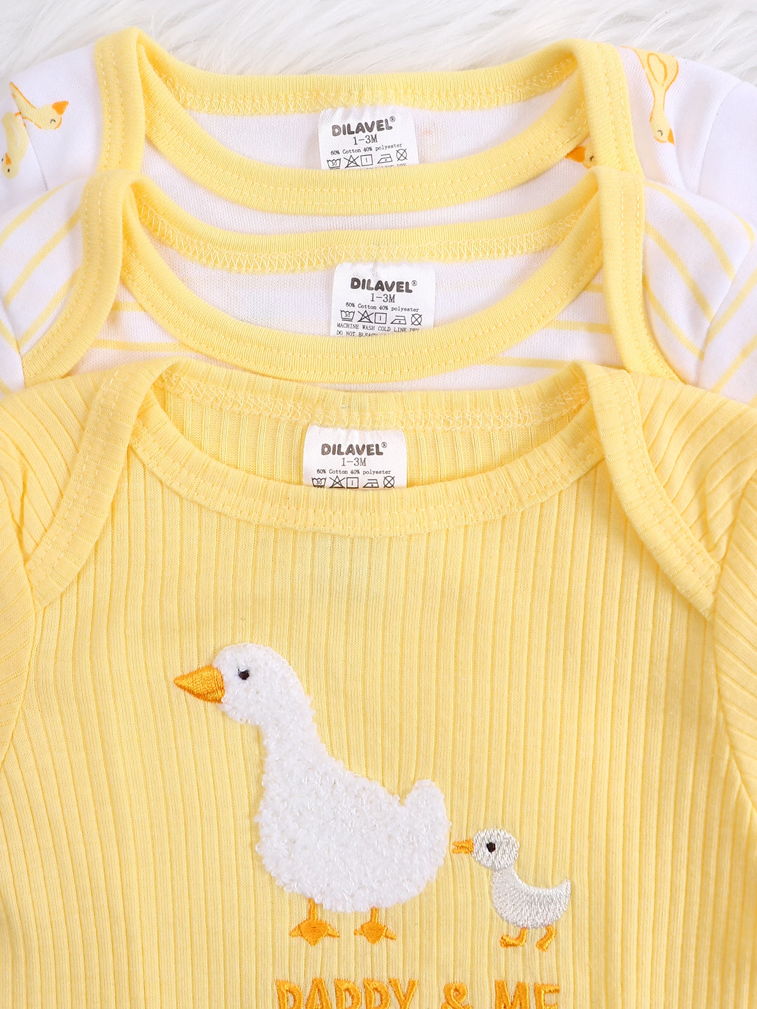3PCS Baby girl onesie New style baby girl clothes Spring/Autumn long-sleeved onesie Cotton fabric Suitable for 0-9months thumbnail 4