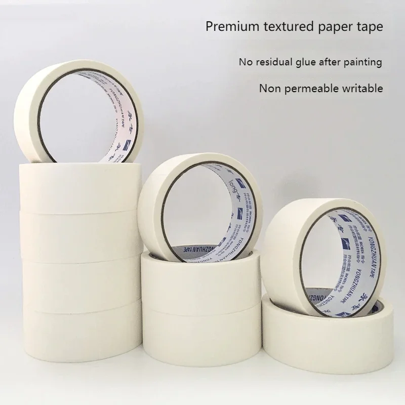 50m/20m Masking Tape White Color 12/18/60mm Single Side Tape Adhesive Crepe Paper for Oil Painting Sketch Drawing Supplies thumbnail 3