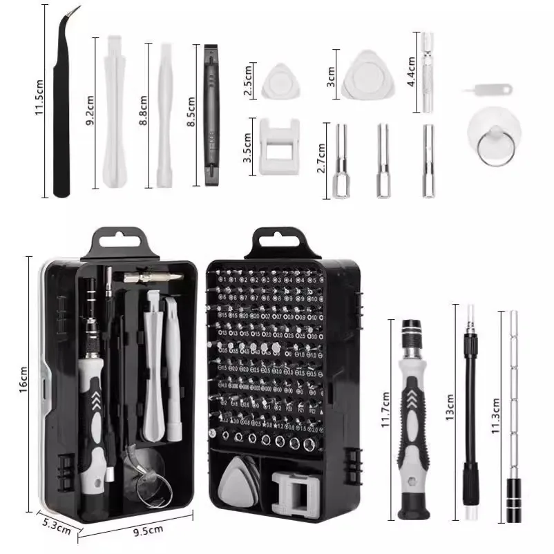 Upgraded Screwdriver Set 115-in-1 Multi-functional Precision Screwdriver Bit Watch and Mobile Phone Repair Tool thumbnail 5