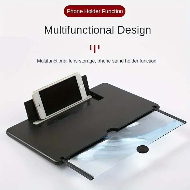 12/10Inch HD Cell Phone Screen Amplifier Mobile Phone Holder Mobile Phone Portable Phone Screen Video Magnifier Stand Bracket thumbnail 4