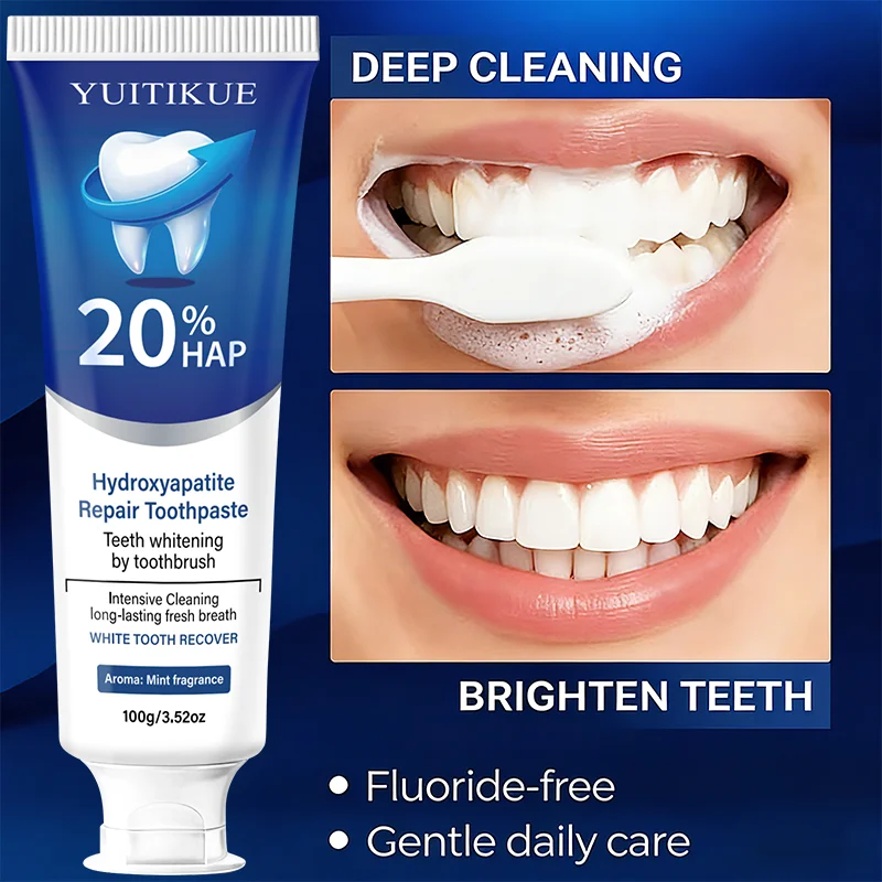 20% Hydroxyapatite Toothpaste for Deep Cleaning And Whitening Freshens Breath Gum Health Dental Plaque Removal thumbnail 2