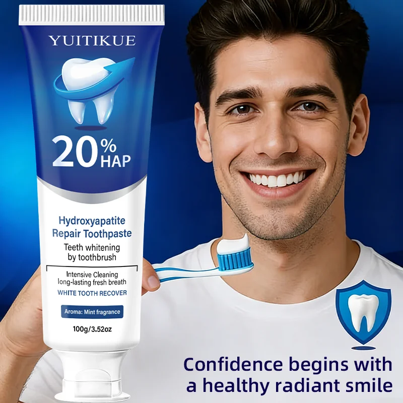 20% Hydroxyapatite Toothpaste for Deep Cleaning And Whitening Freshens Breath Gum Health Dental Plaque Removal thumbnail 4