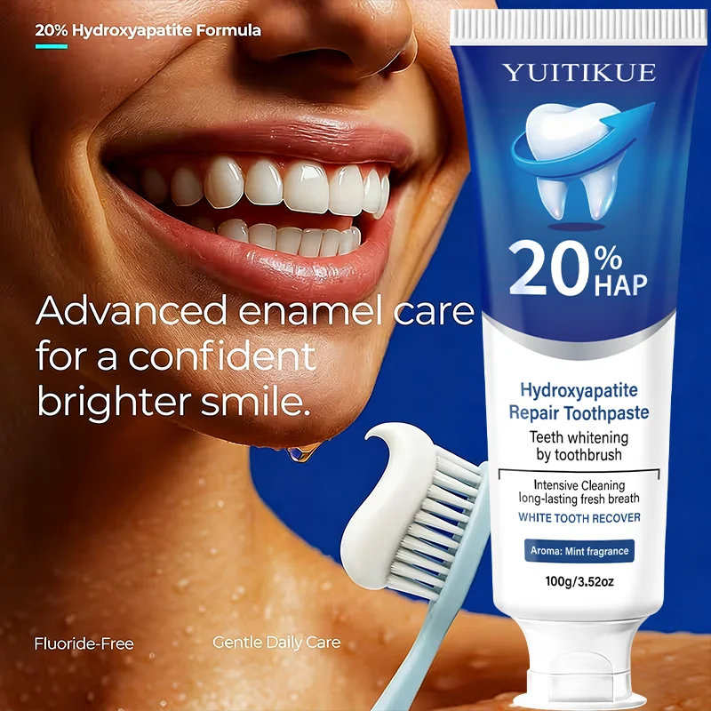 20% Hydroxyapatite Toothpaste for Deep Cleaning And Whitening Freshens Breath Gum Health Dental Plaque Removal thumbnail 5