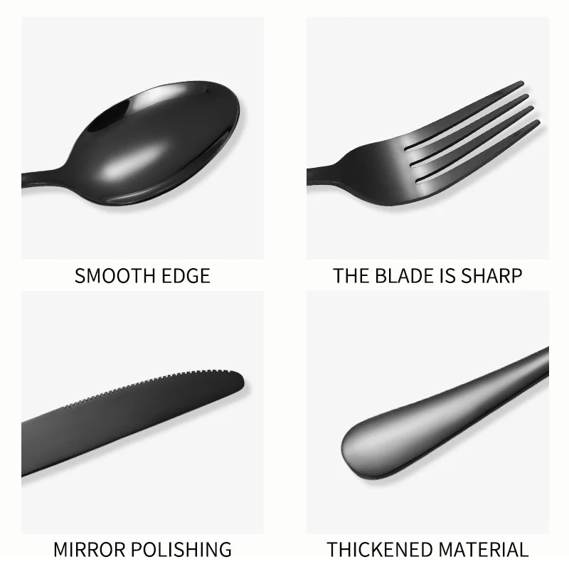 Stainless steel cutlery set of 30-piece household luxury silver cutlery dessert spoon kitchen supplies. thumbnail 5
