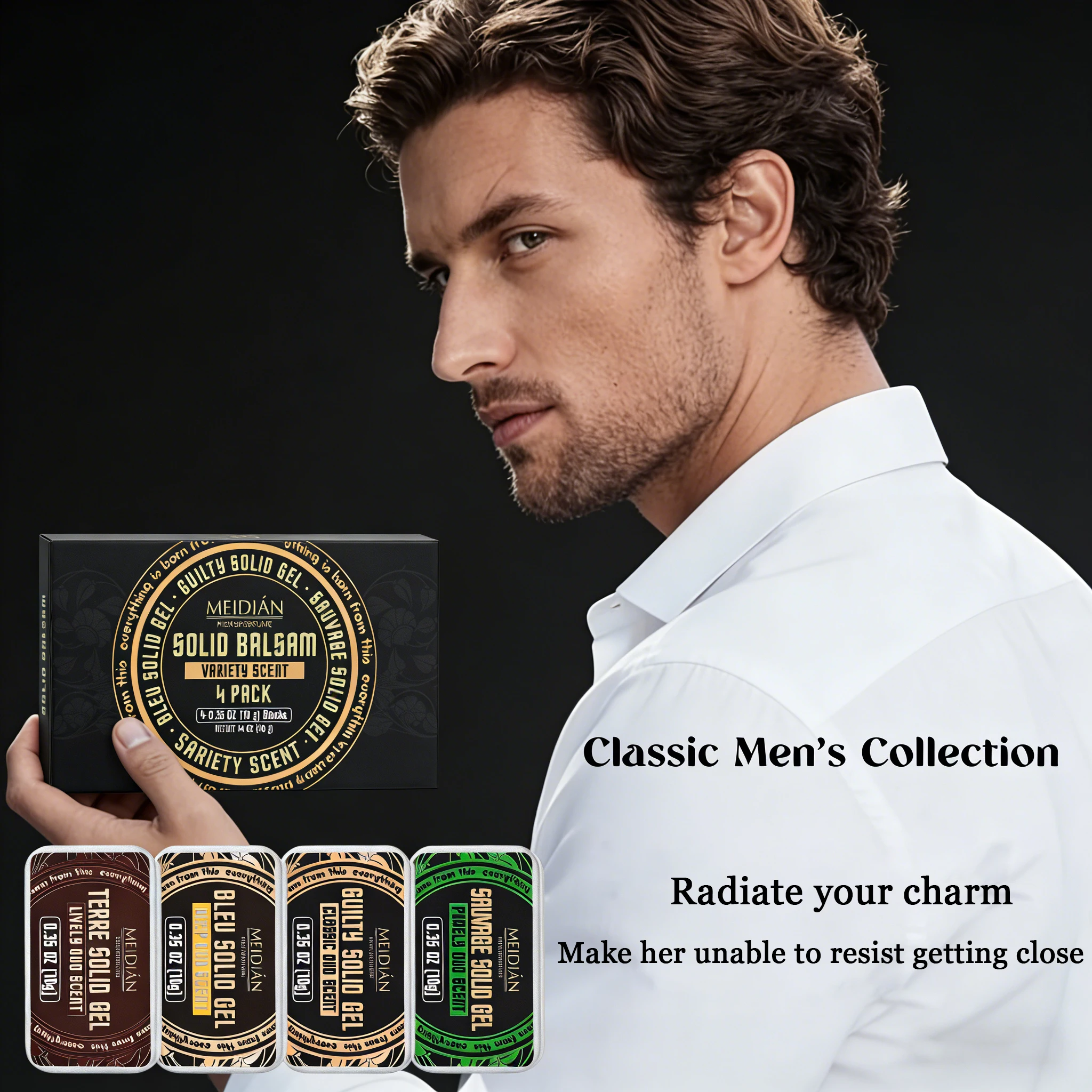 Pheromone Cologne Solid Perfume Fruity Scent Lasting Natural Fragrance Release Charming Confidence Pocket Deodorant Solid Balm