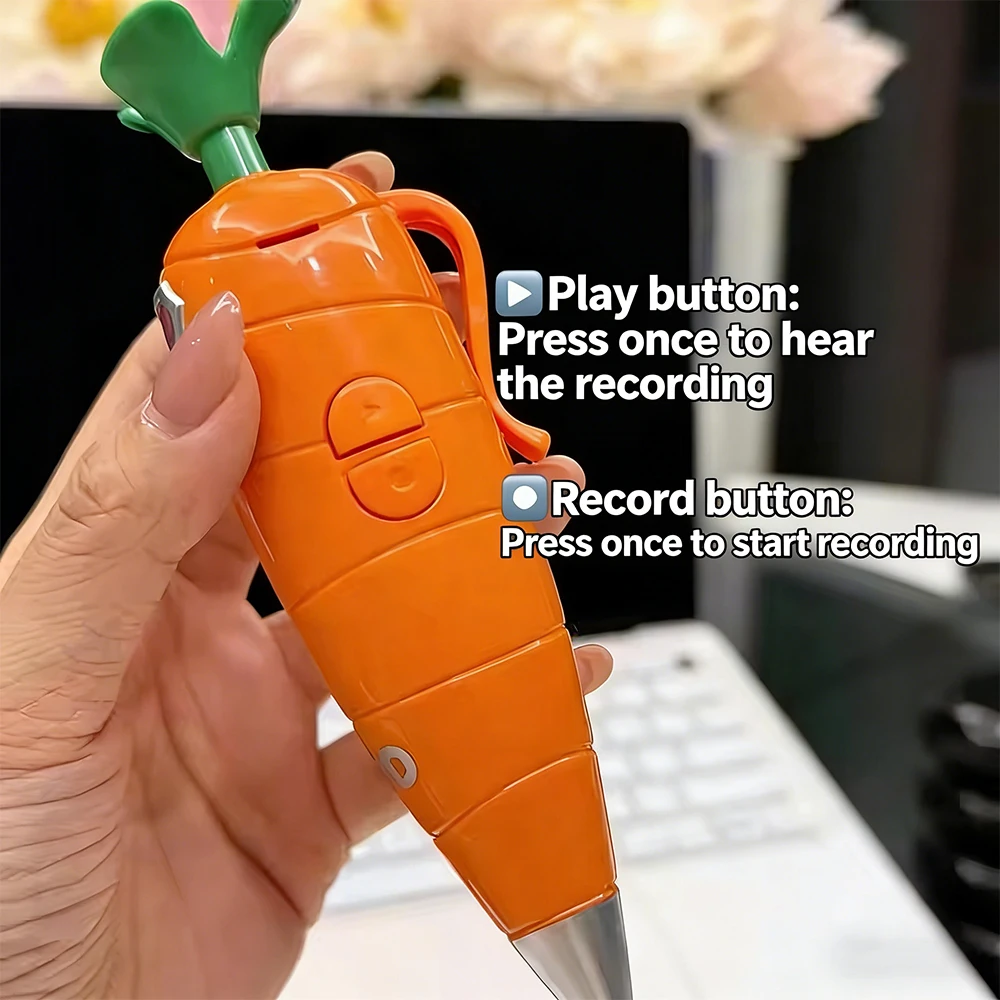 Disney Zootopia 2 Judy Hopps Carrot pen Voice Pen 60 Seconds Recording function Creative Cartoon Ballpoint Pen 2 in 1 fan Gifts thumbnail 3