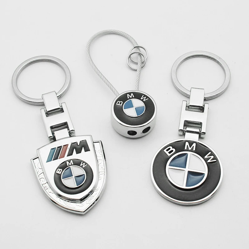 1Pcs Metal/Leather Keychain Hand-Woven Key Rope Key Ring Auto Emblem Accessories For BMW E90 E91 E92 E93 E60 E61 F10 F07 E64 E63 thumbnail 5