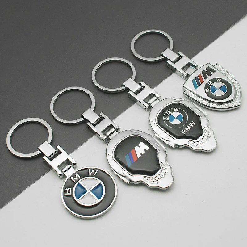 Car Styling 3D Metal Emblem Keychain Leather Woven Badge Key Ring Accessory For BMW E46 X1 X2 X3 X4 X5 X6 F48 G01 E84 E83 F30 M thumbnail 6