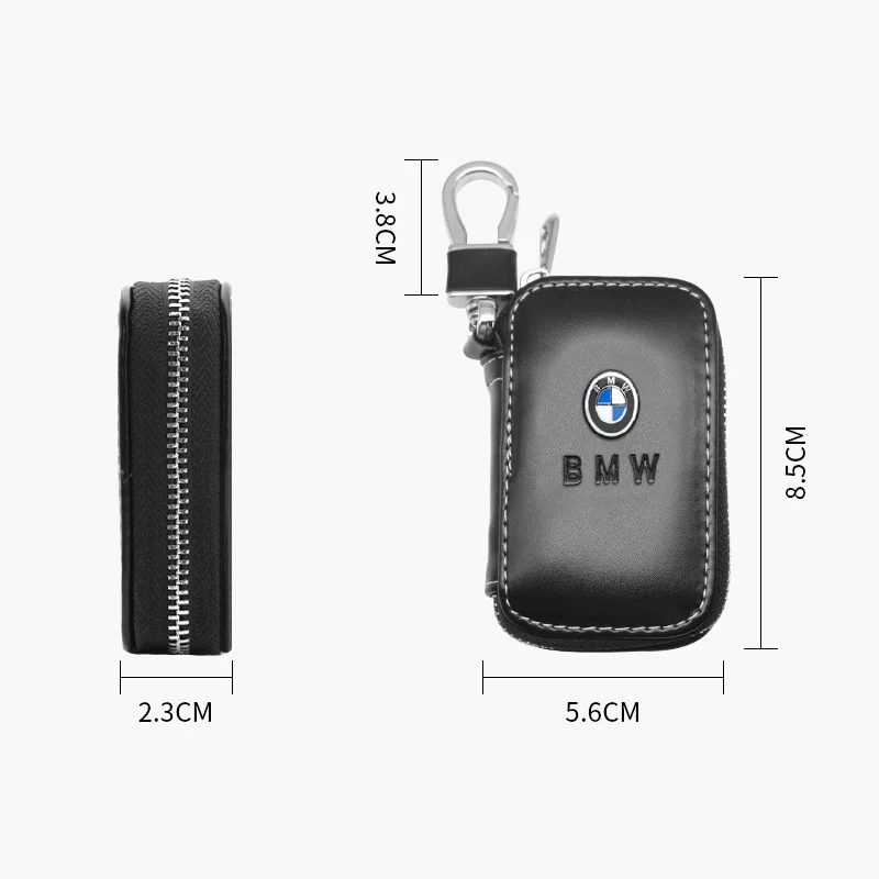 Car Styling 3D Metal Emblem Keychain Leather Woven Badge Key Ring Accessory For BMW E46 X1 X2 X3 X4 X5 X6 F48 G01 E84 E83 F30 M thumbnail 3
