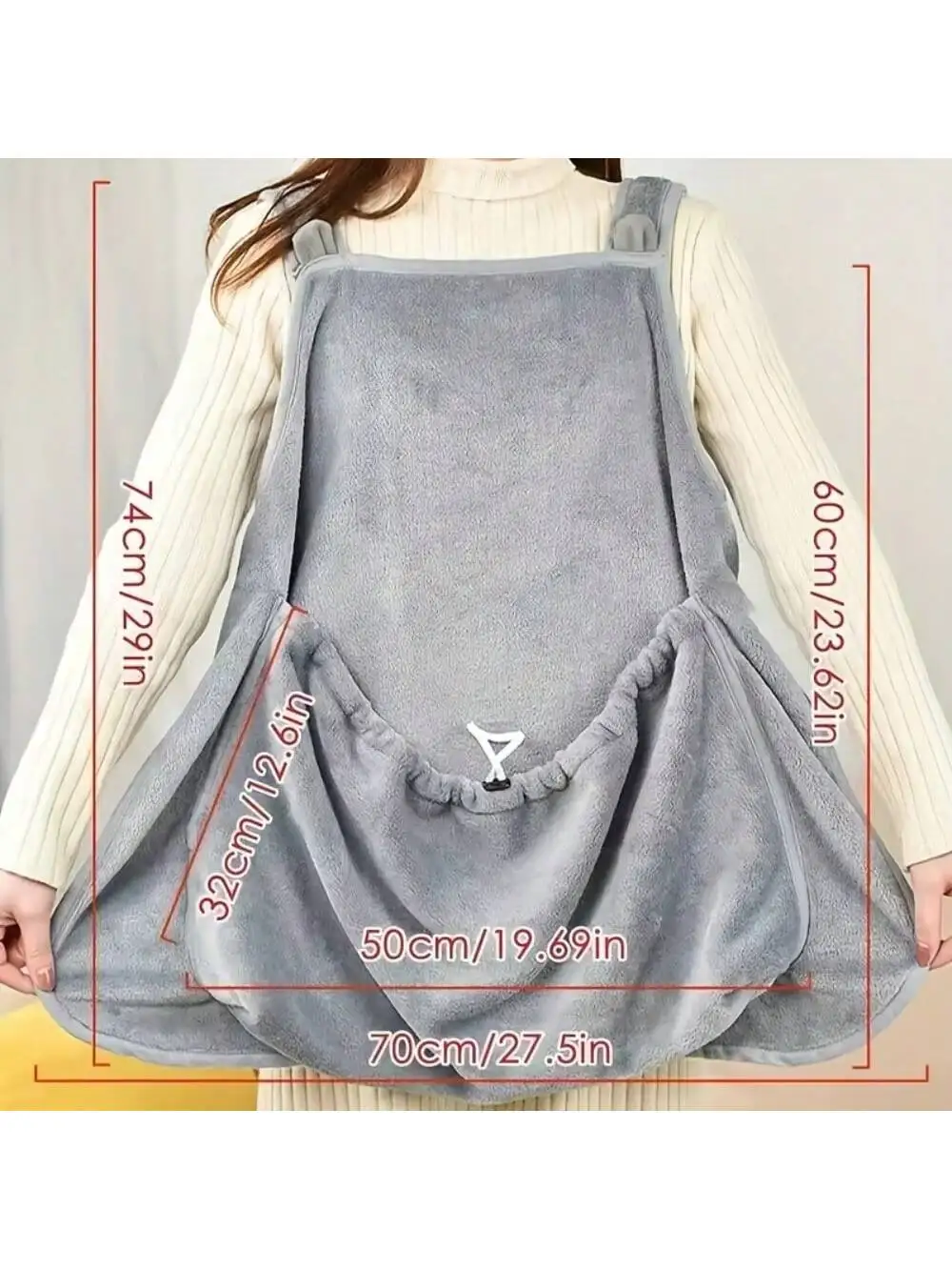 Cozy Cat Carrier] Stylish Machine Washable Polyester Cozy Cat Carrier Apron | Pet Sling Bag for All Seasons | Fits Small to Larg thumbnail 6
