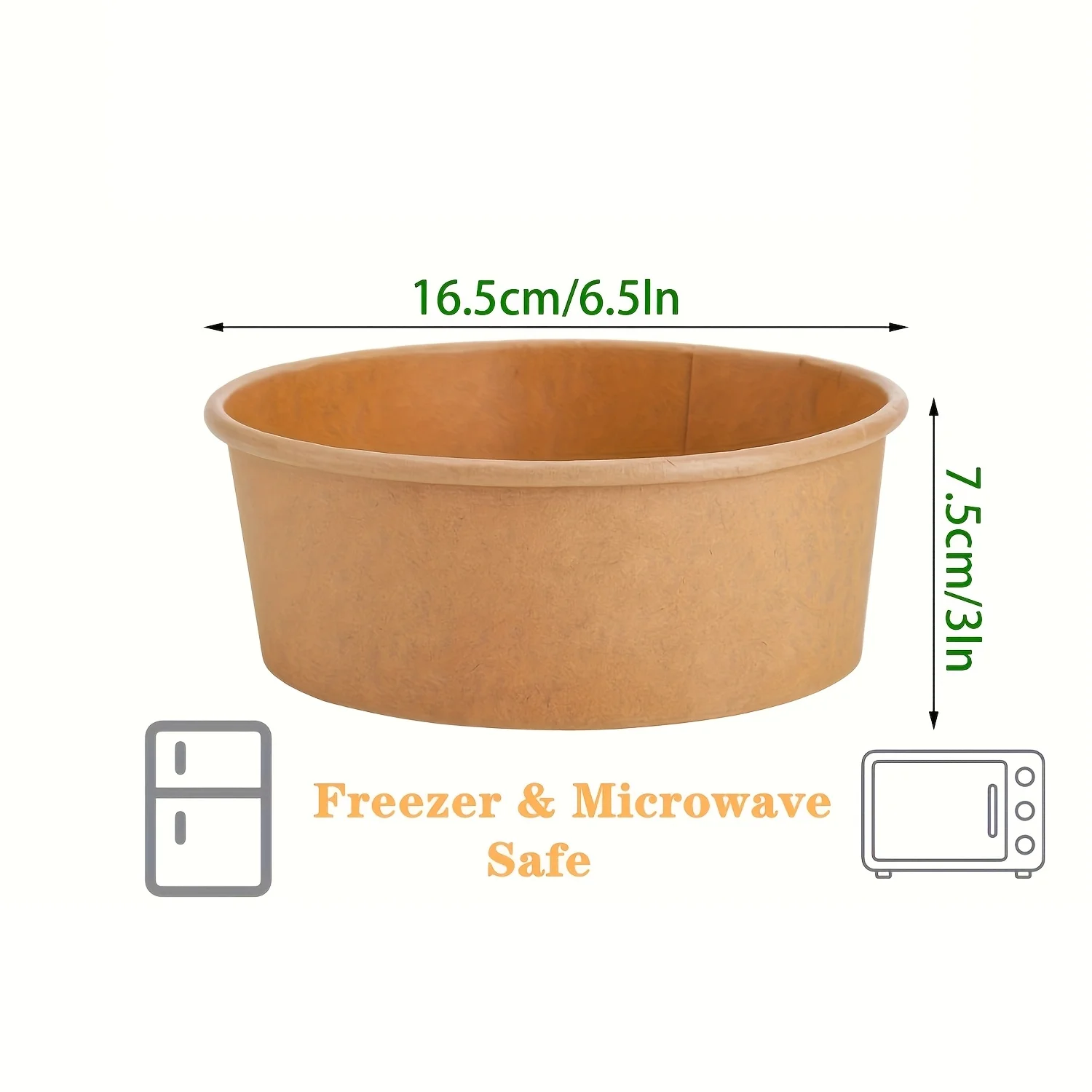 44Oz/1300Ml 25/50 Pack Paper Bowls with Lids, Disposable Soup Bowls, Food Containers Lunch Box, Salad Bowls, Meal Prep Bowls thumbnail 2